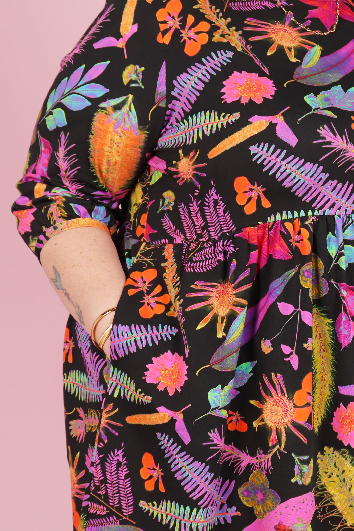 Winter Edie Jersey Dress Rainbow Botanist