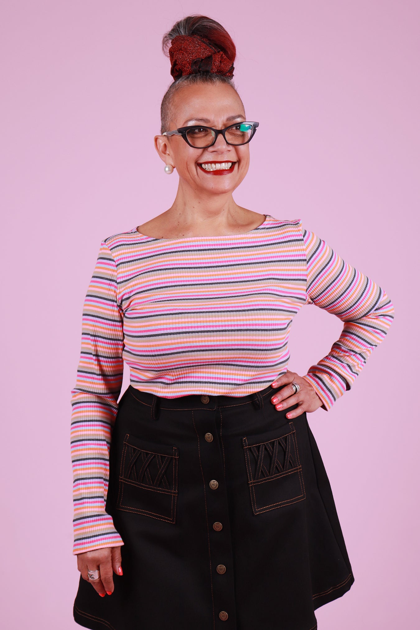 Blair Boatneck Top Liquorice All Sorts