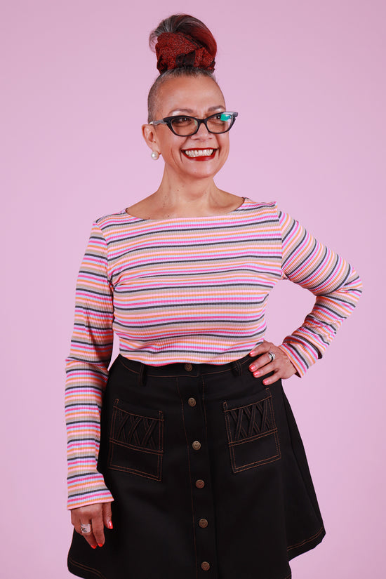 Blair Boatneck Top Liquorice All Sorts