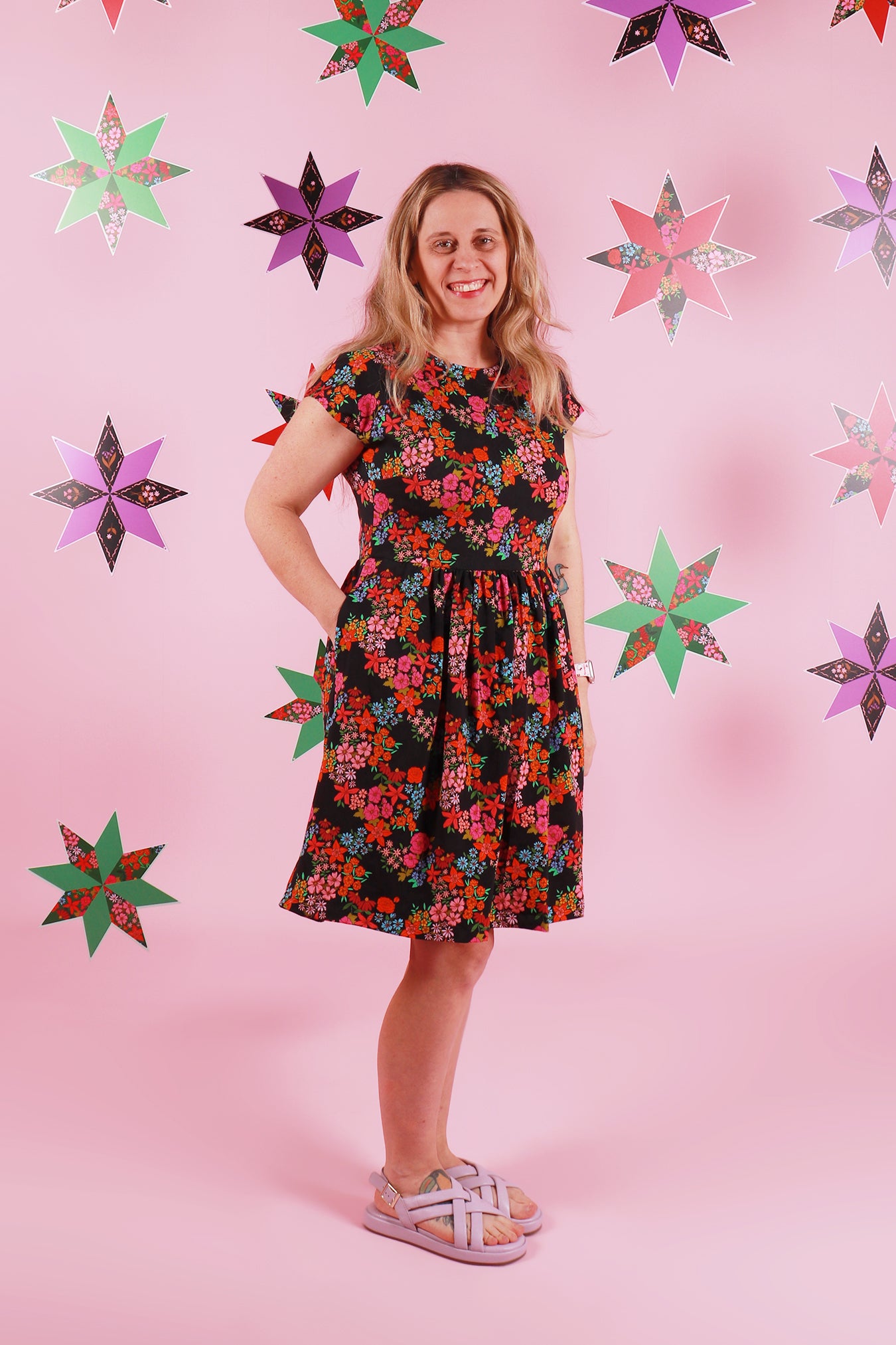 Edie Jersey Dress Evelyn Floral