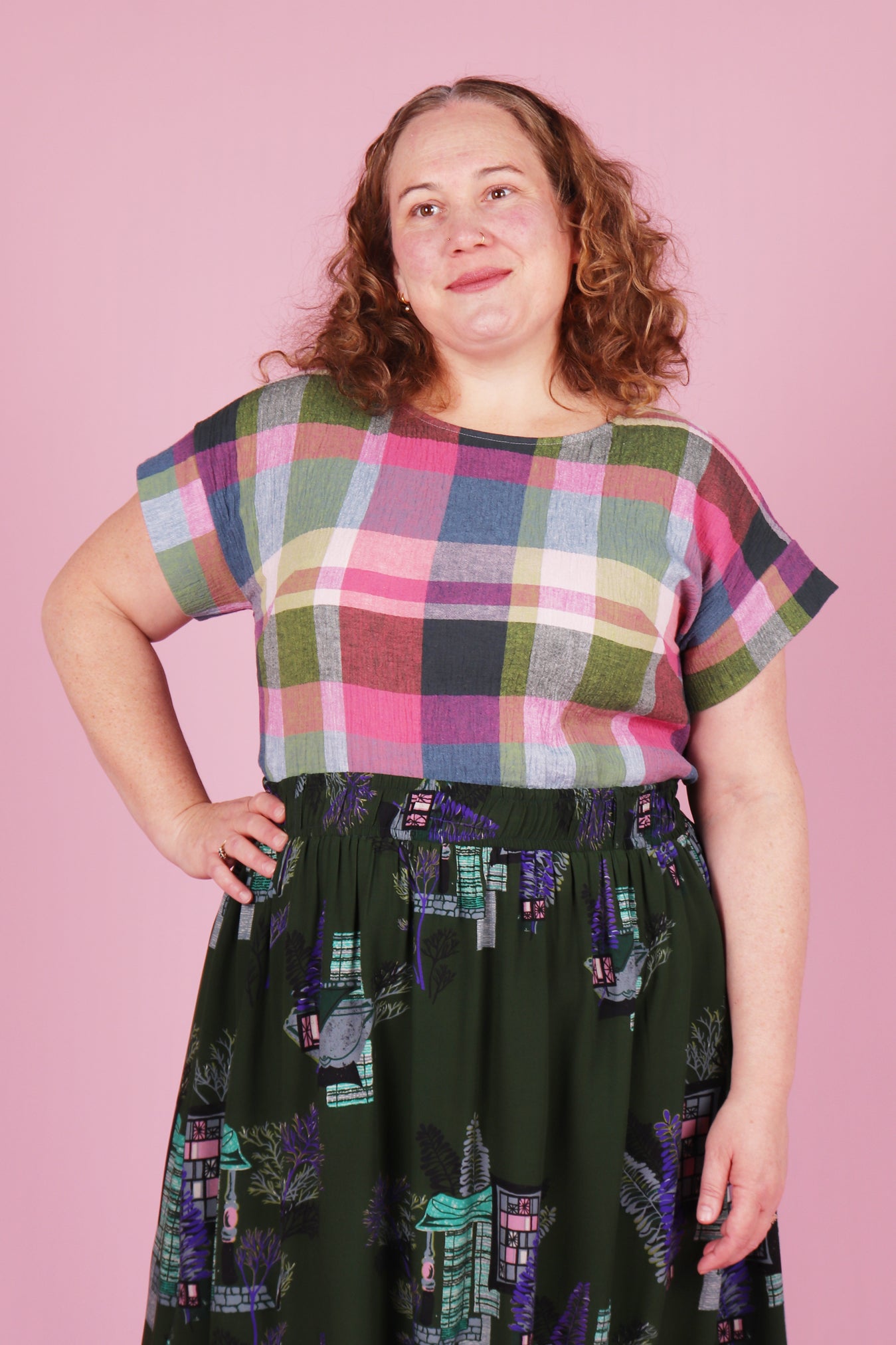 Libby top Ray Eames Plaid
