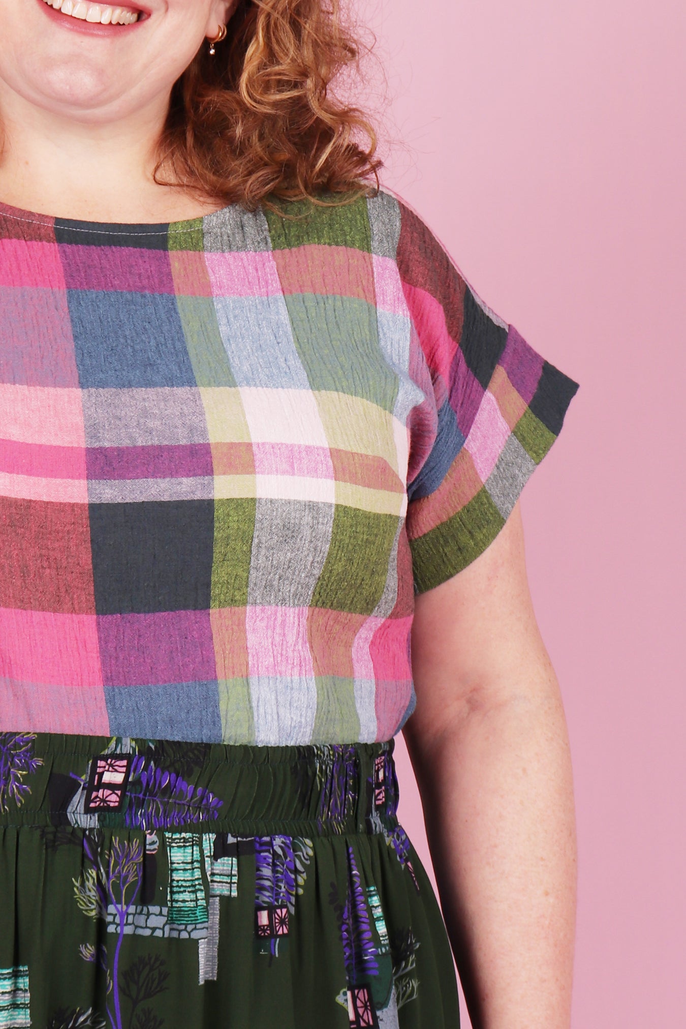 Libby top Ray Eames Plaid