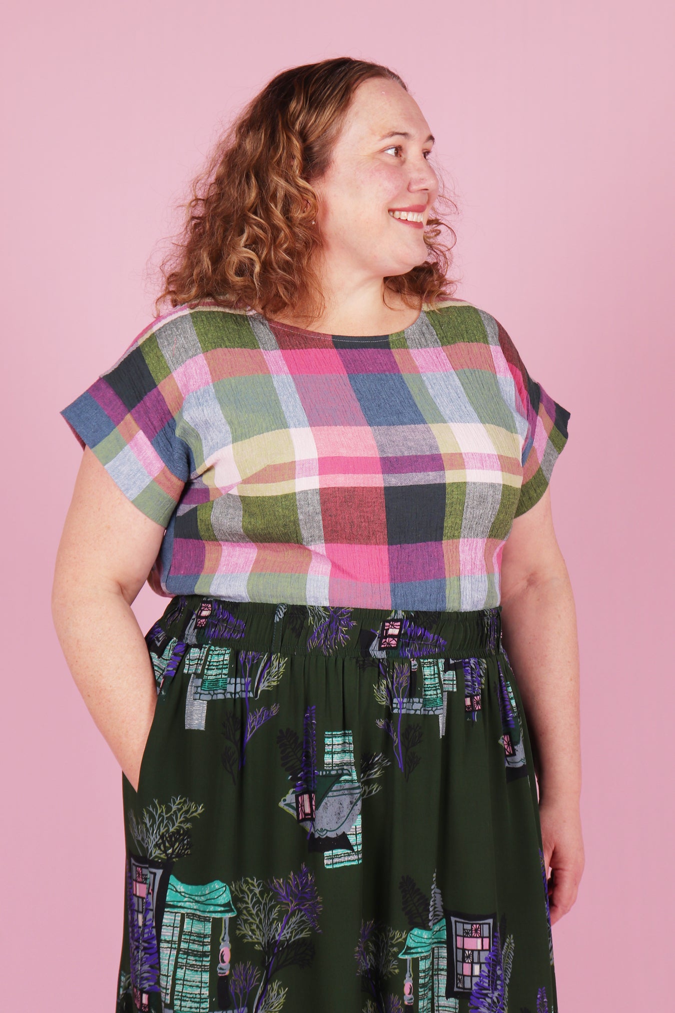 Libby top Ray Eames Plaid