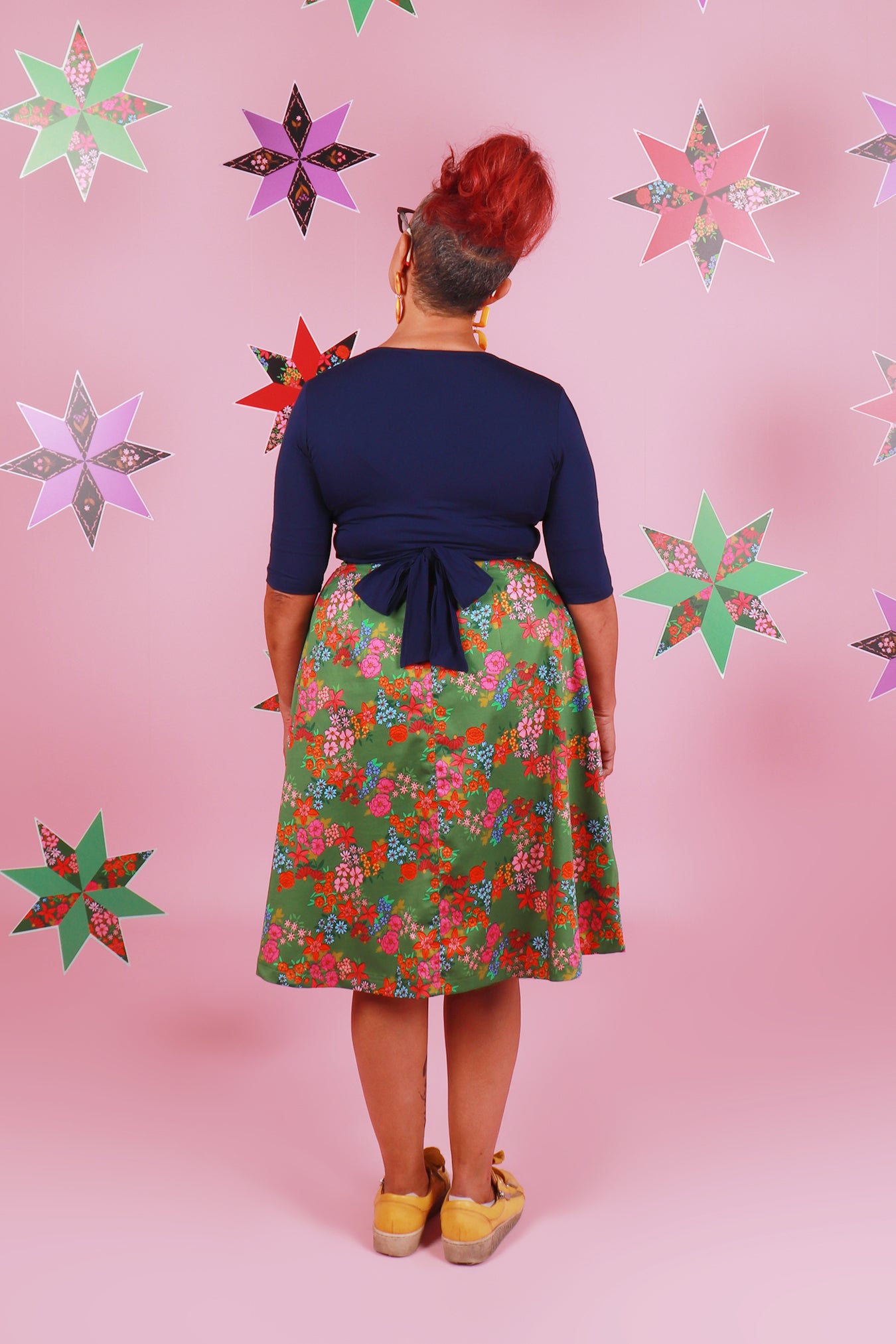 Peggy Skirt Midi Evelyn Floral