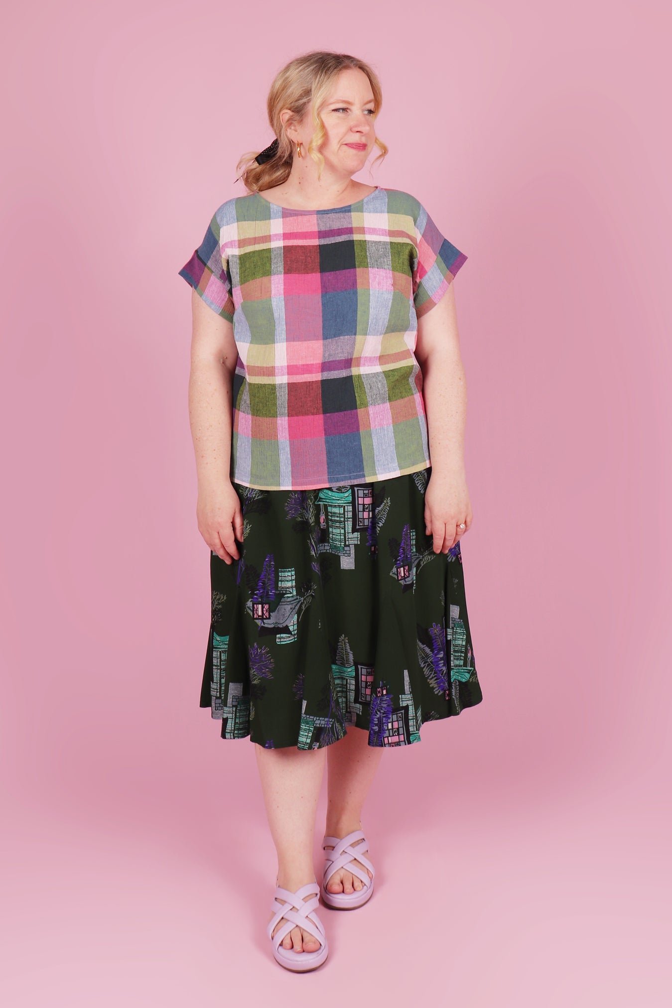 Libby top Ray Eames Plaid