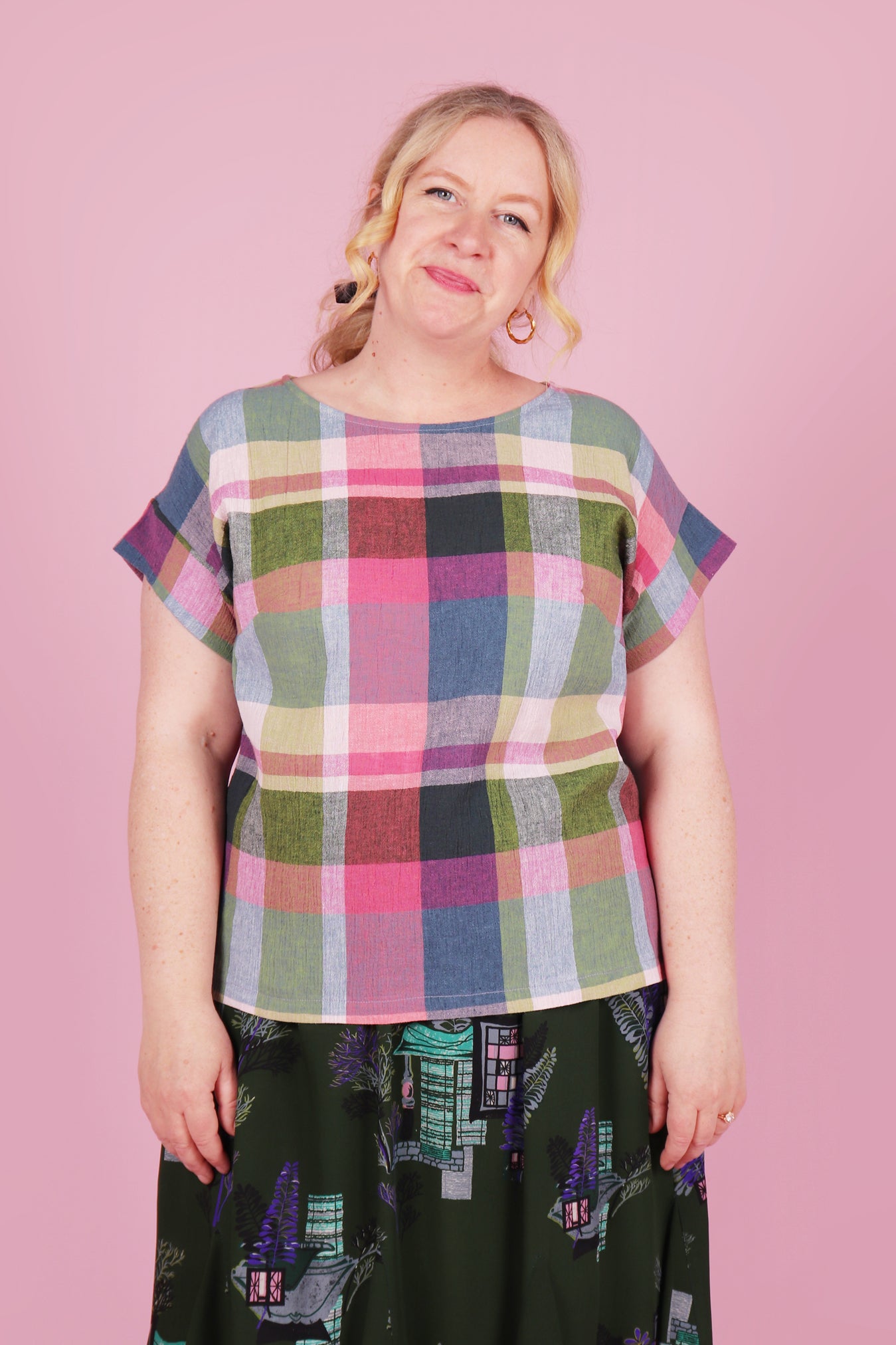 Libby top Ray Eames Plaid