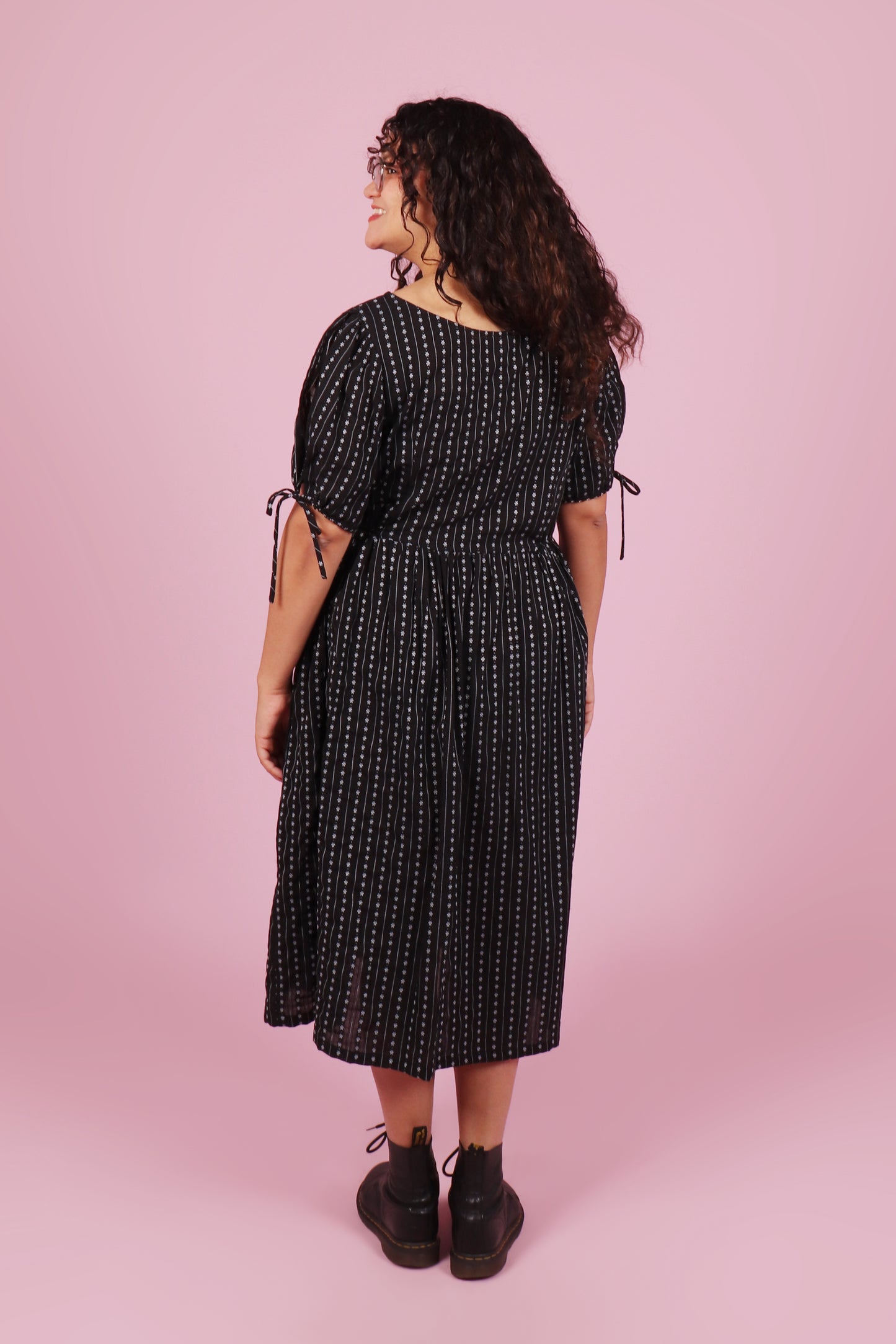 Harriet Dress Long Daisy Chain Black