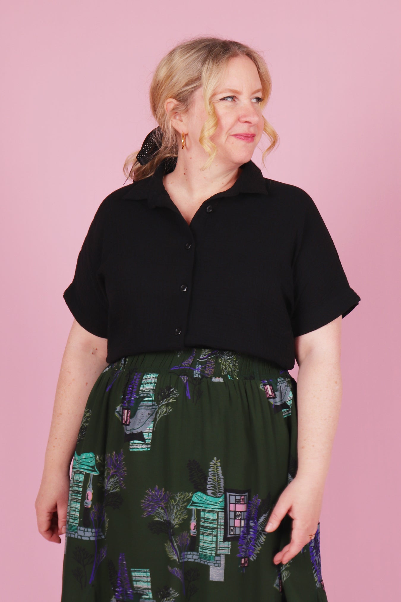Emma Shirt Luxe Bauhaus Black