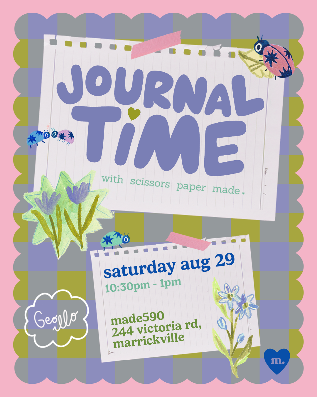 Journal Time - Saturday August 29th | 2 Sessions!