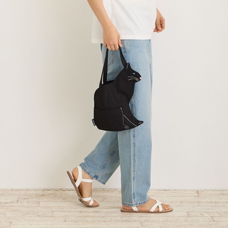 Neko Cat Tote Black