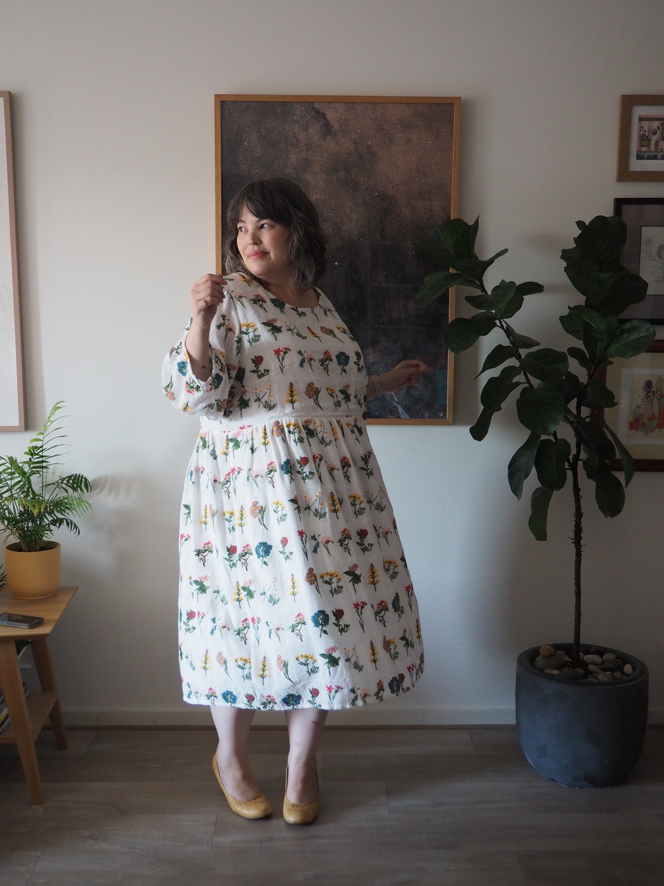 Edie Dress Embroidered Botany