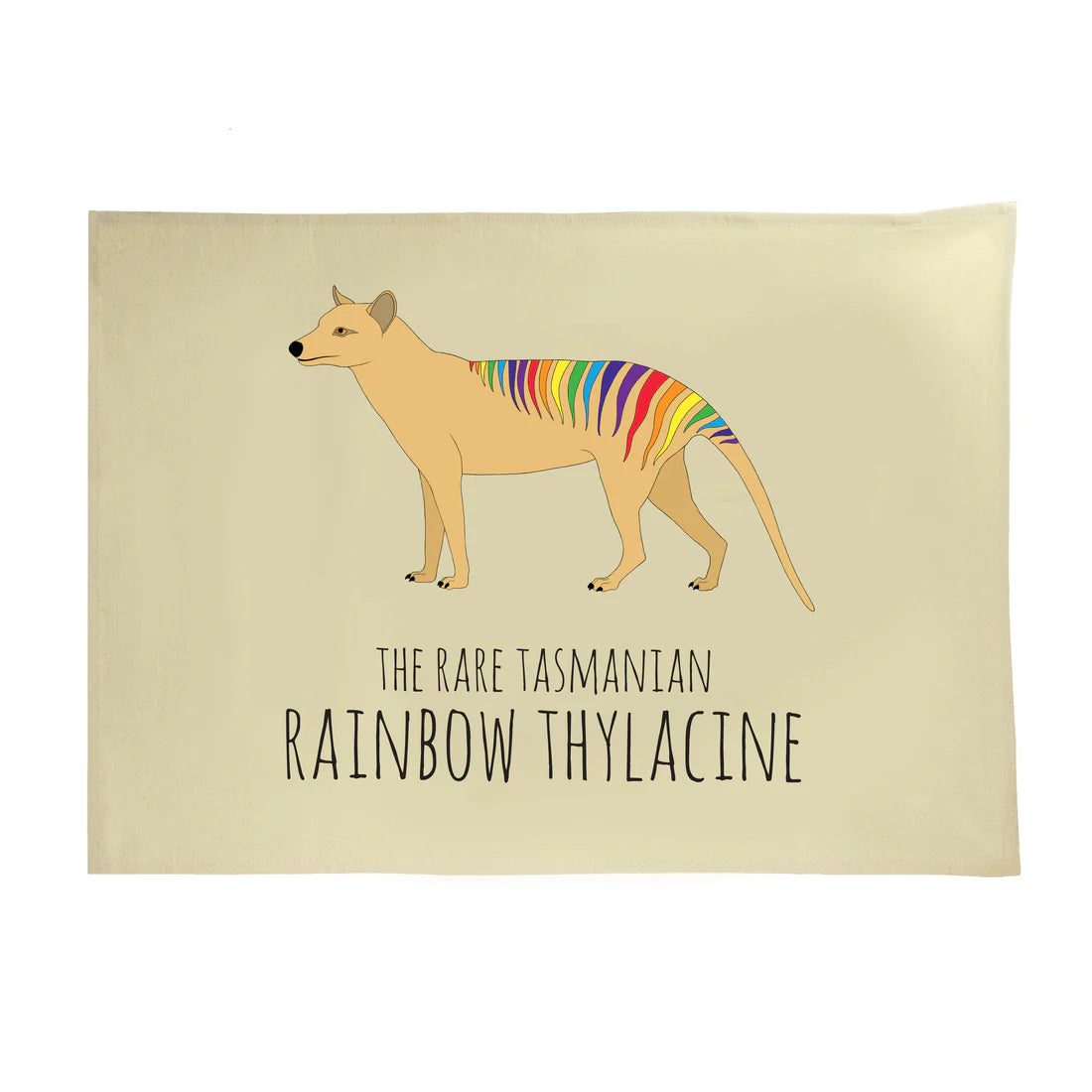 Rainbow Thylacine Tea Towel