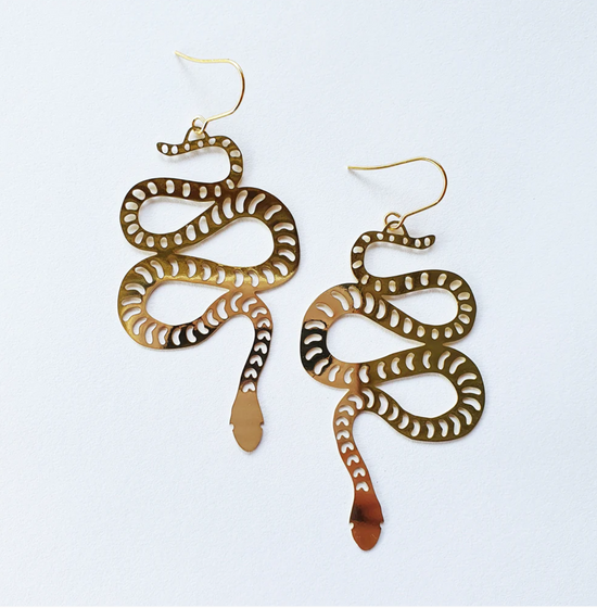 Snake Dangles in Gold