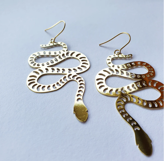 Snake Dangles in Gold