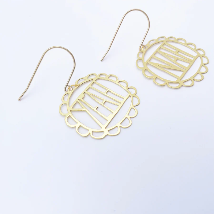 Mini Yeah/Nah Earrings in Gold