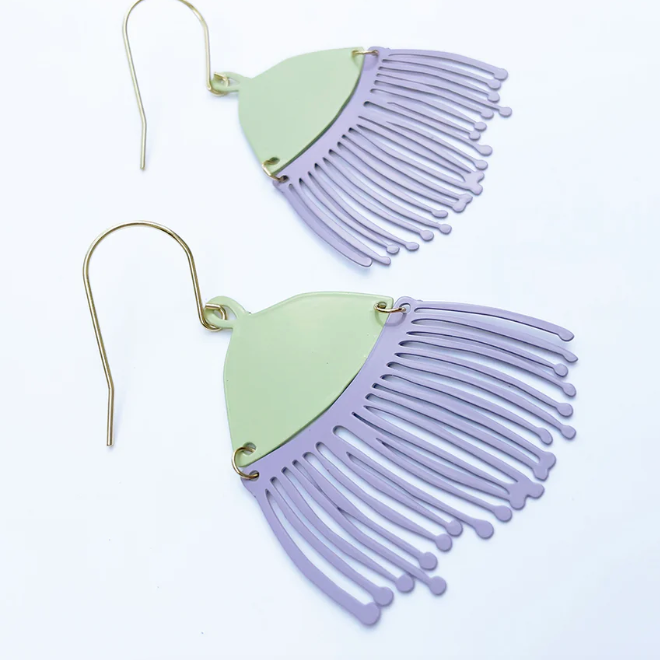 Gum Blossom Earrings Liliac/Pistachio