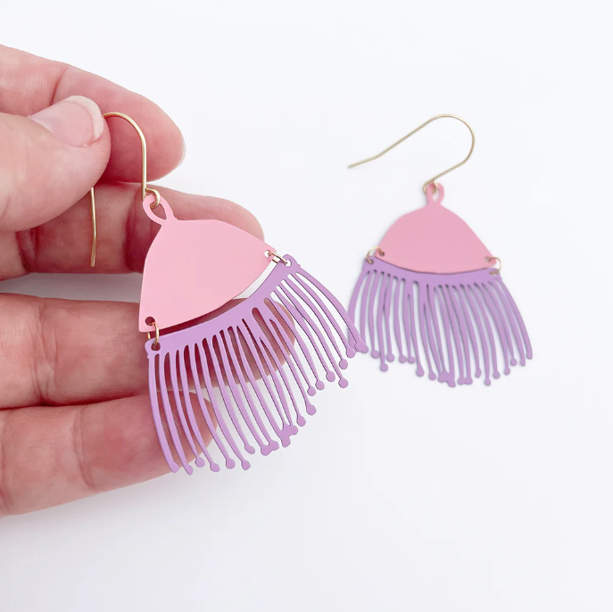 Gum Blossom Earrings Pink & Purple