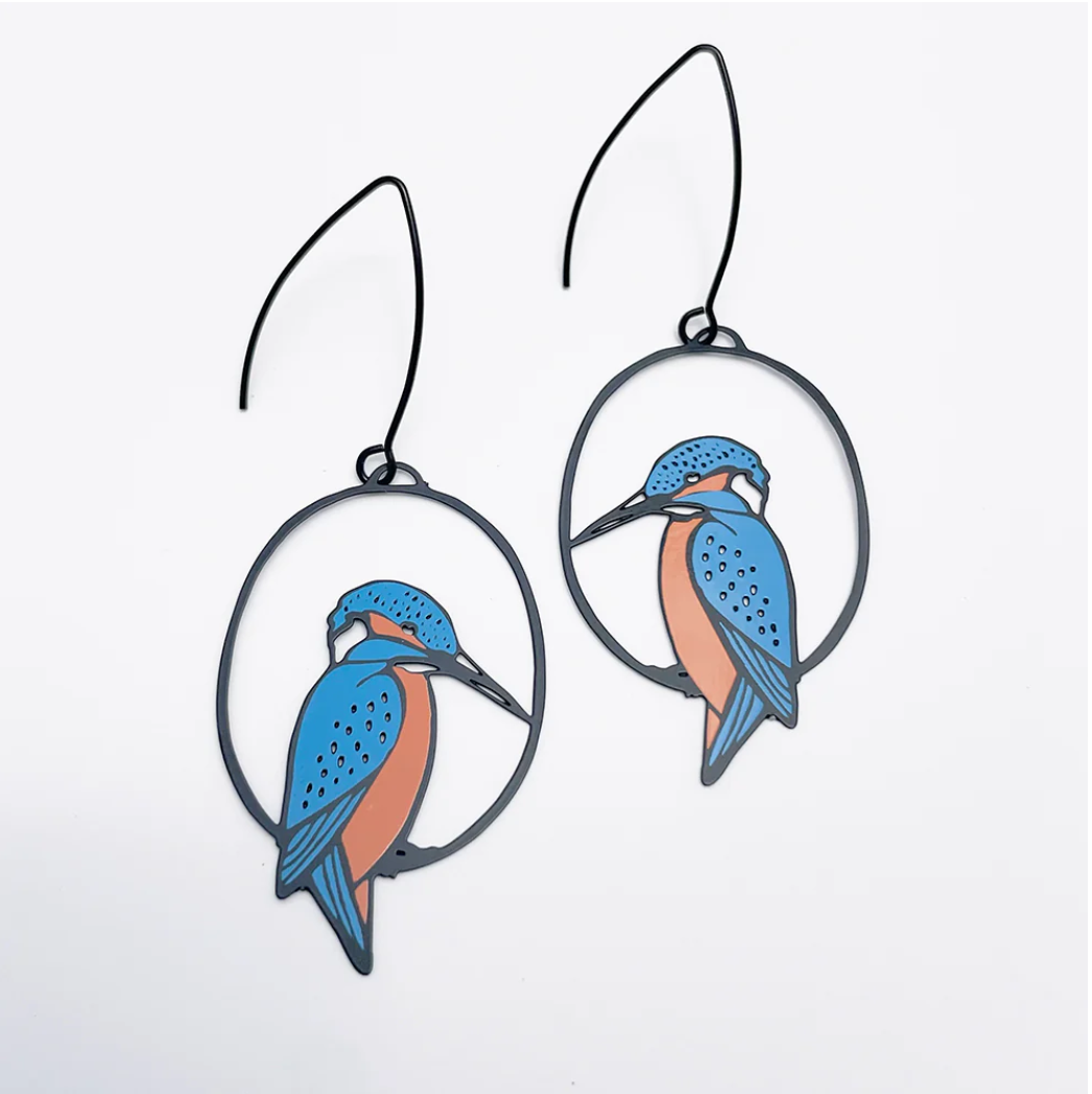 Midi Azure Kingfisher Earrings