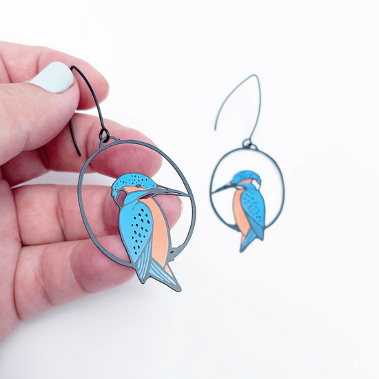 Midi Azure Kingfisher Earrings