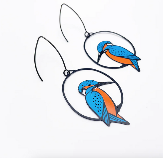 Midi Azure Kingfisher Earrings