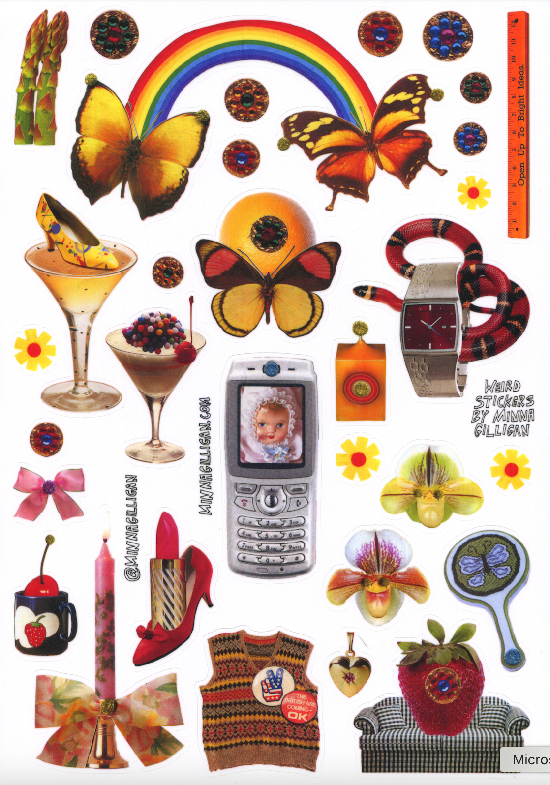 Minna Gilligan A4 sticker Sheet