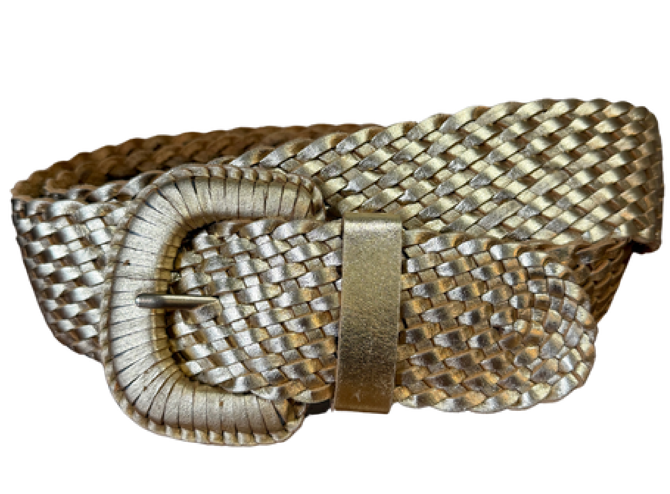 The Weave McQueen Belt Gold