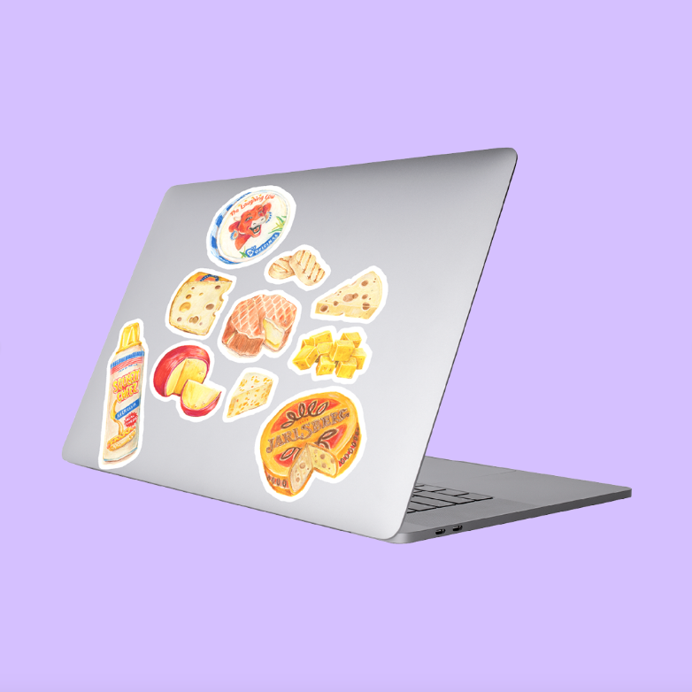 Cheese Vinyl Stickers