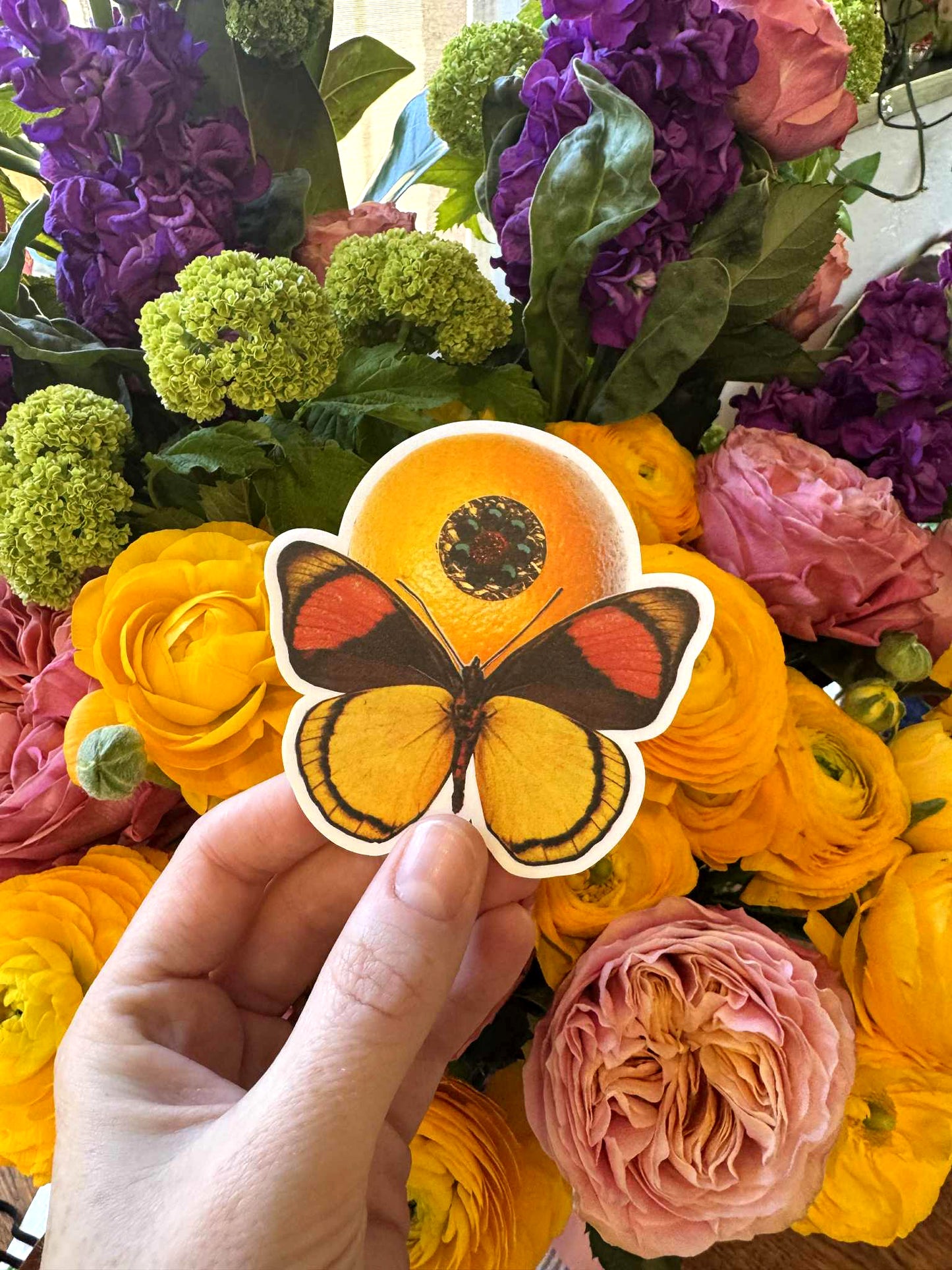 Minna Gilligan Orange Bling Butterfly