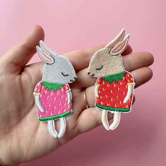 SBR Patch Strawberry Bunny Red Cream