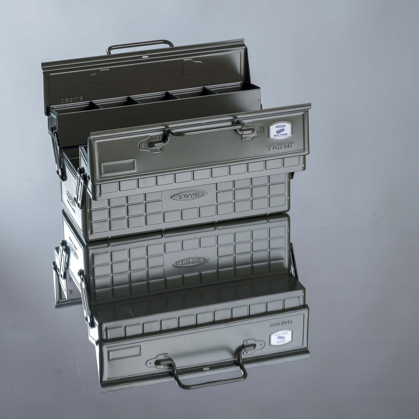TOYO Steel Cantilever Toolbox ST-350 Moss Green
