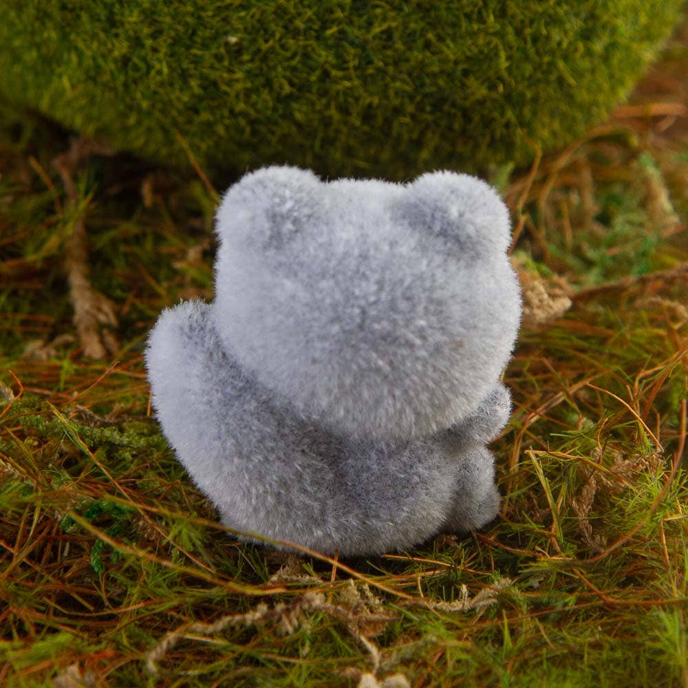 1" Miniature Flocked Baby Racoons