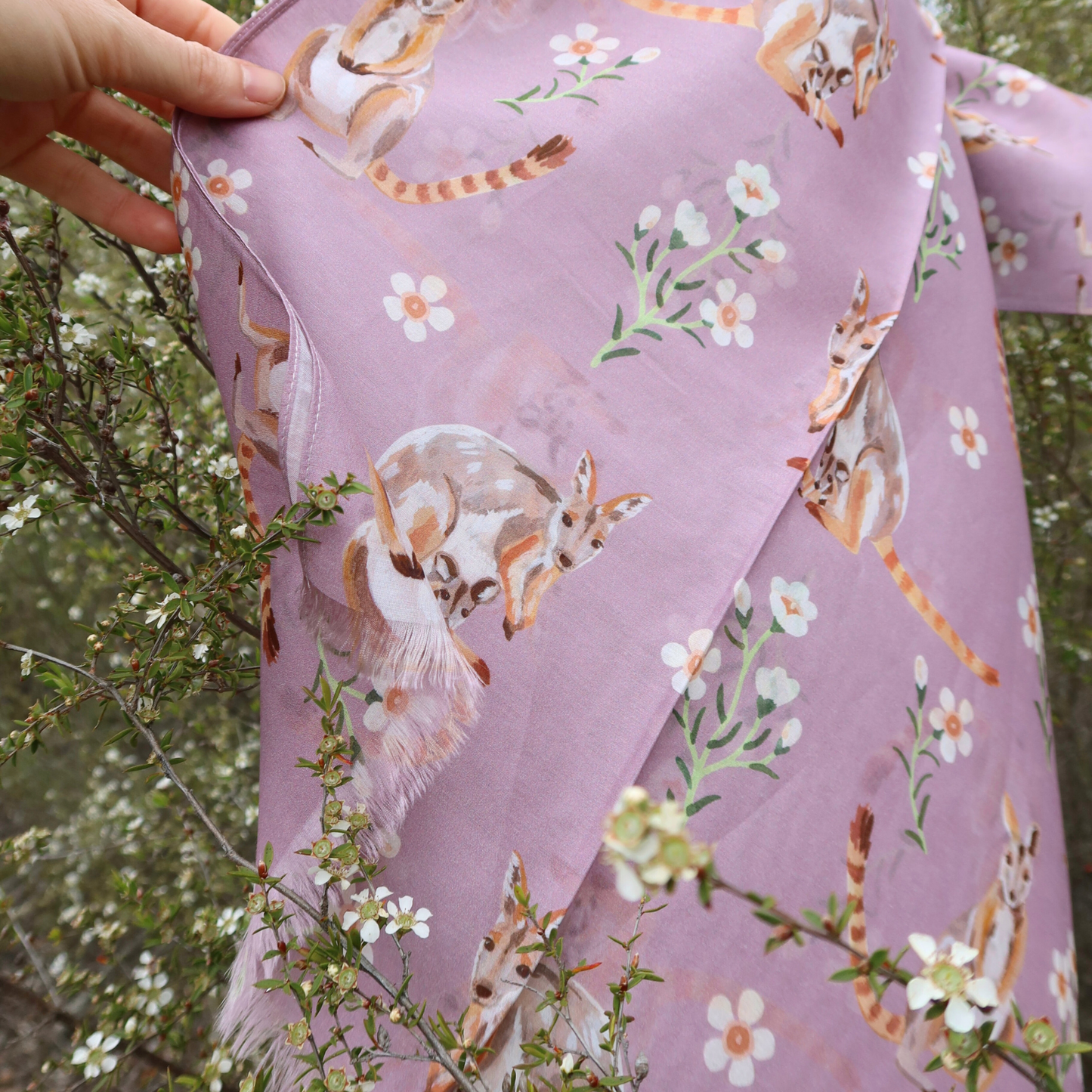 Wallaby Australian Silk/Cotton Scarf