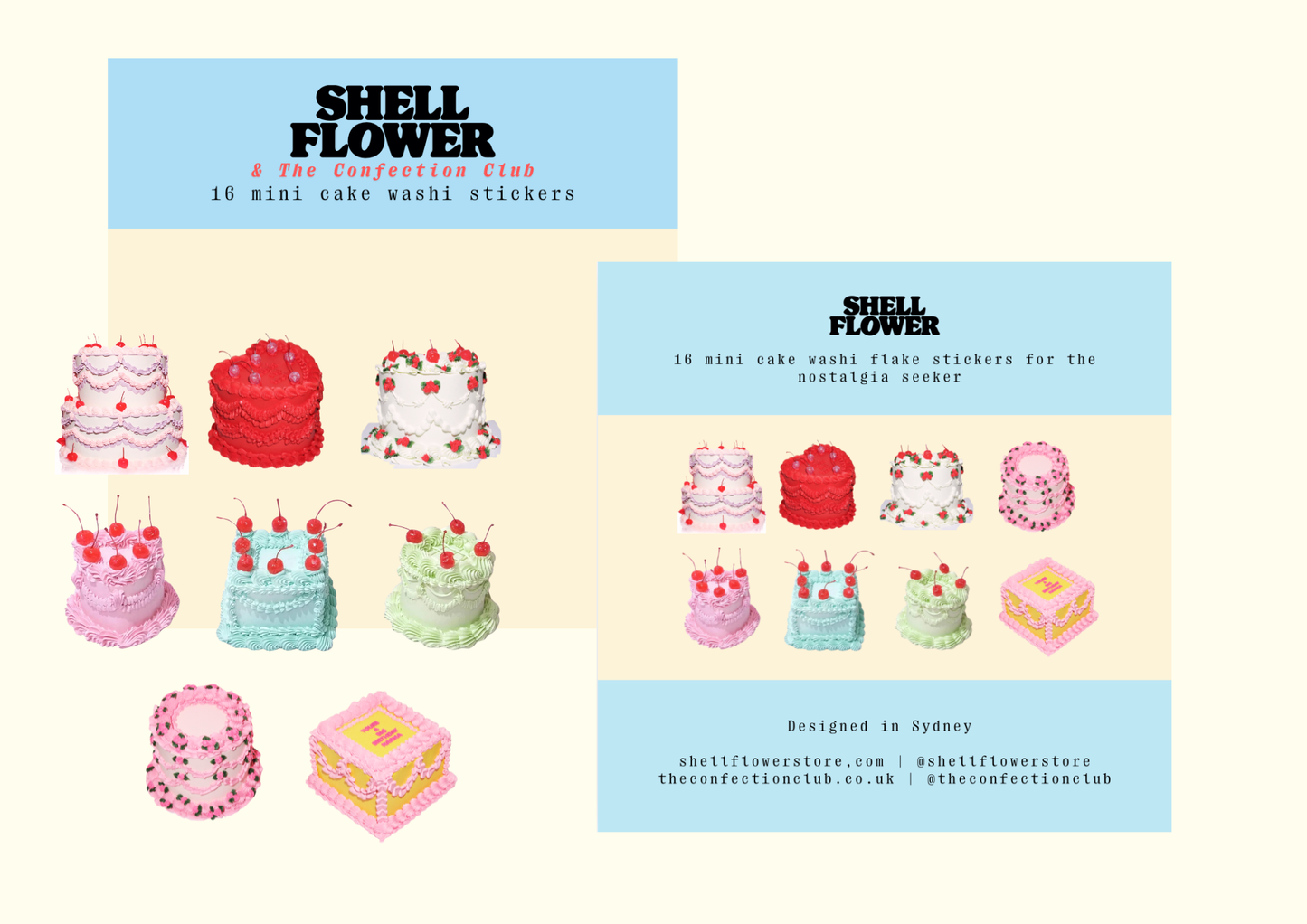 Cakes Washi Flake Stickers 