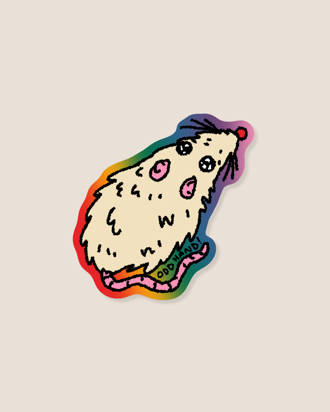 Rainbow Rat Sticker