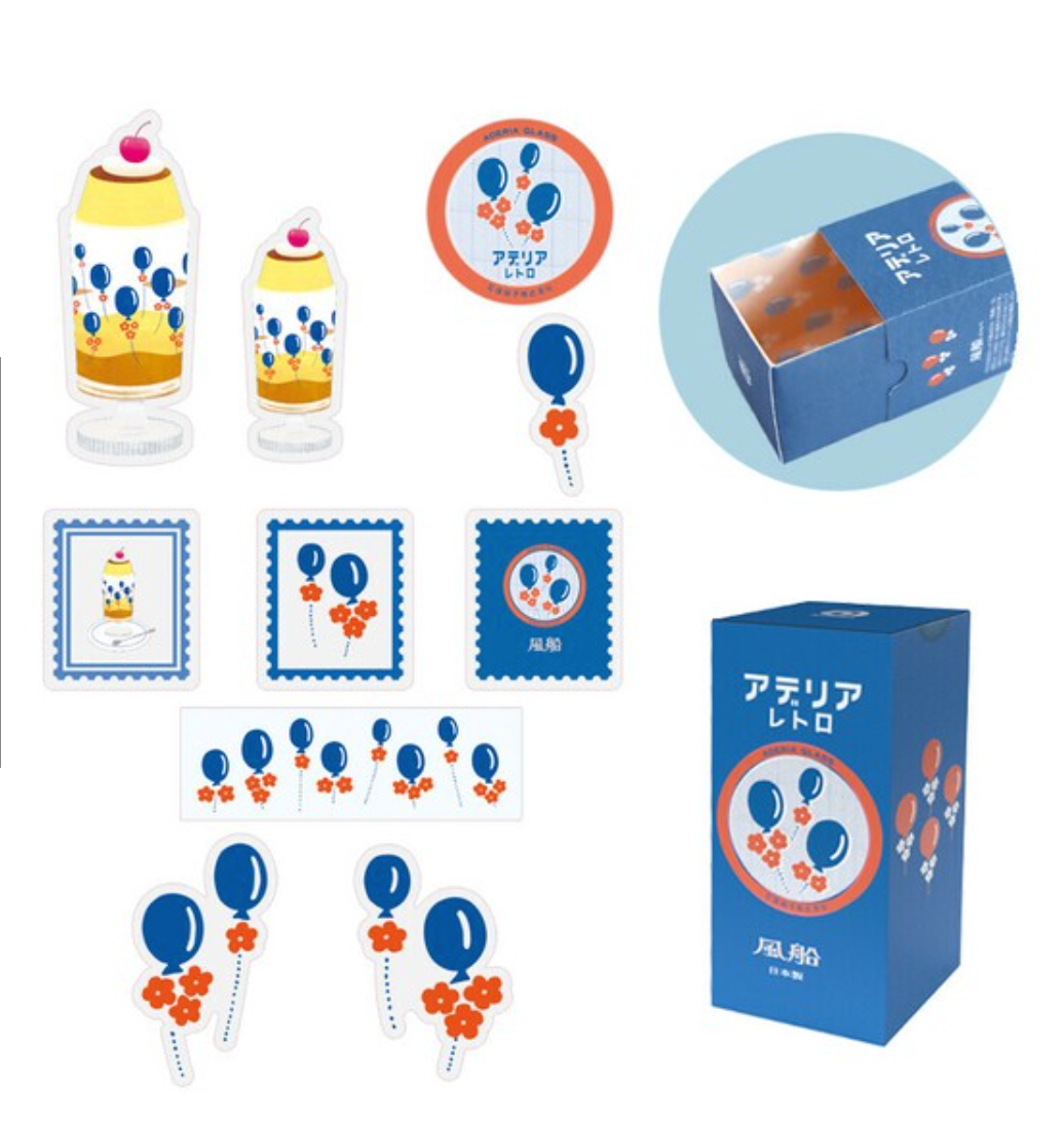 Adelia Flake Stickers Balloons