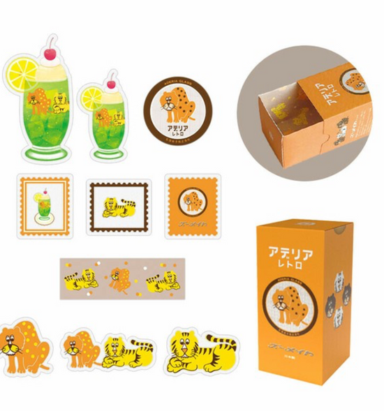 Adelia Flake Stickers Orange Cats