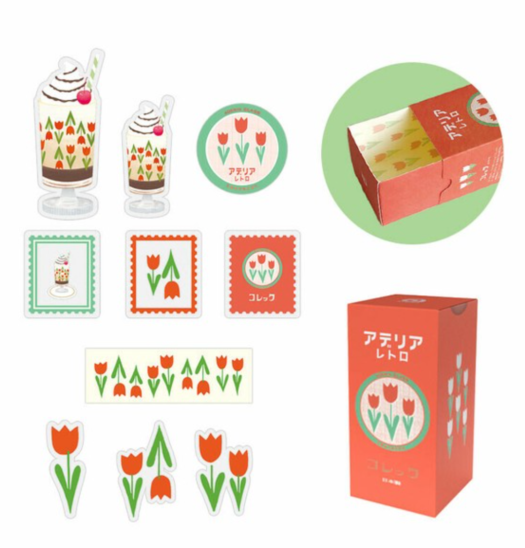 Adelia Flake Stickers Red Tulips