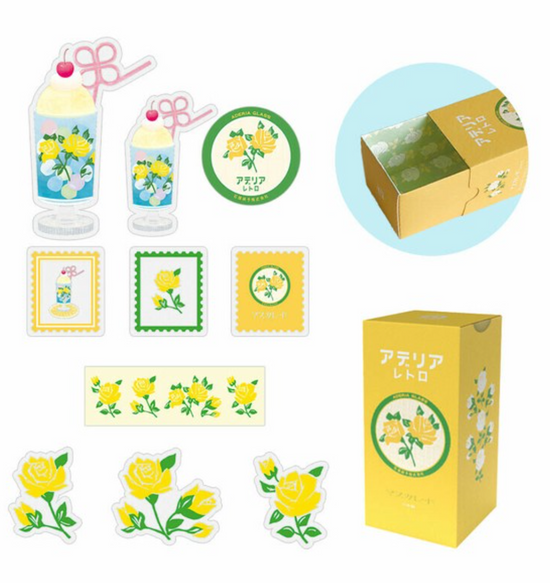 Adelia Flake Stickers Yellow Flowers