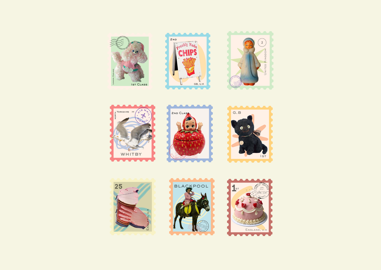 Stamps Washi Flake Stickers 