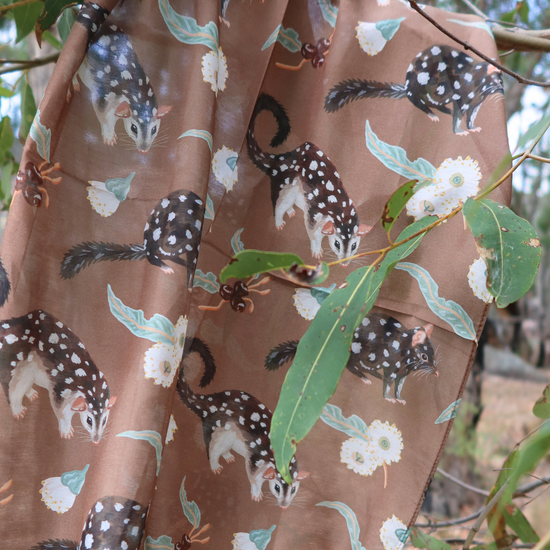 Quoll Australian Silk/Cotton Scarf