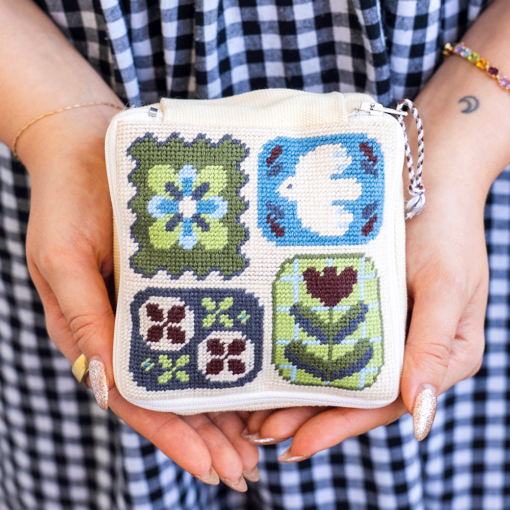 Fluttering Fables - Needlepoint Pouch Kit