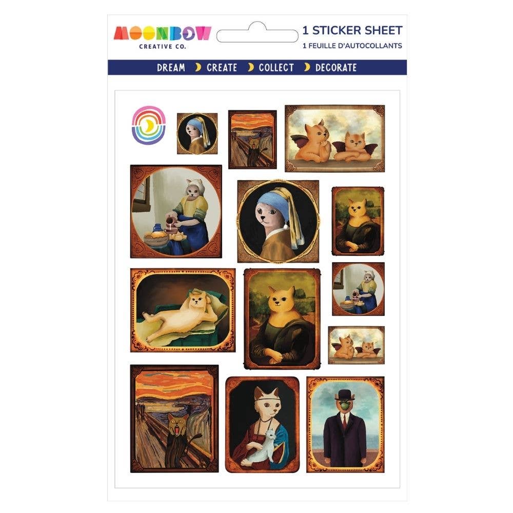 Meowna Lisa Glossy Sticker Sheet