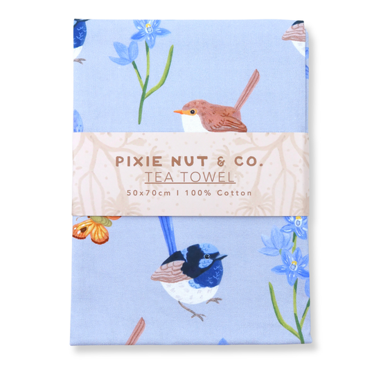 Fairy Wren Australian Tea Towel