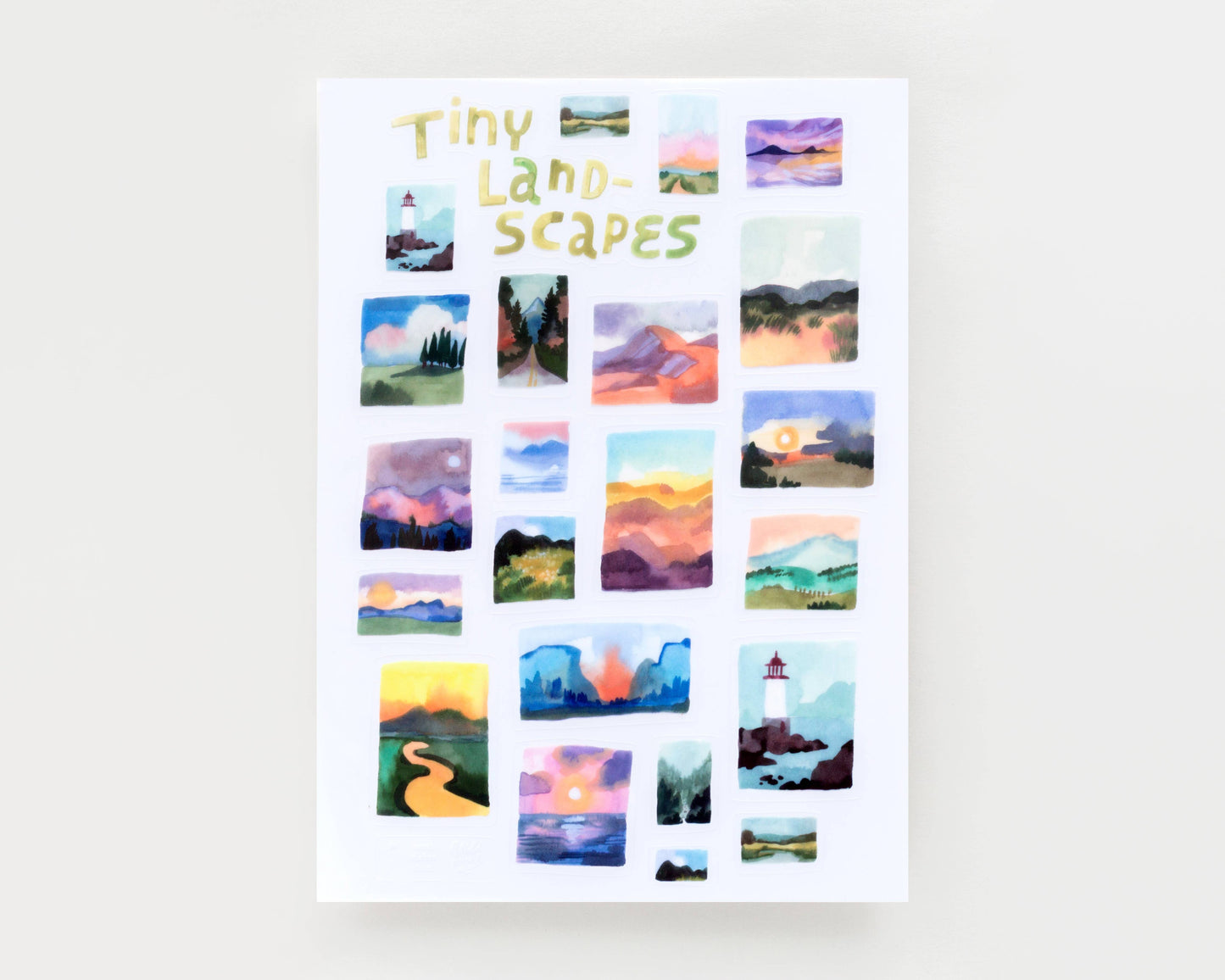 Vinyl sticker sheet — Tiny Landscapes