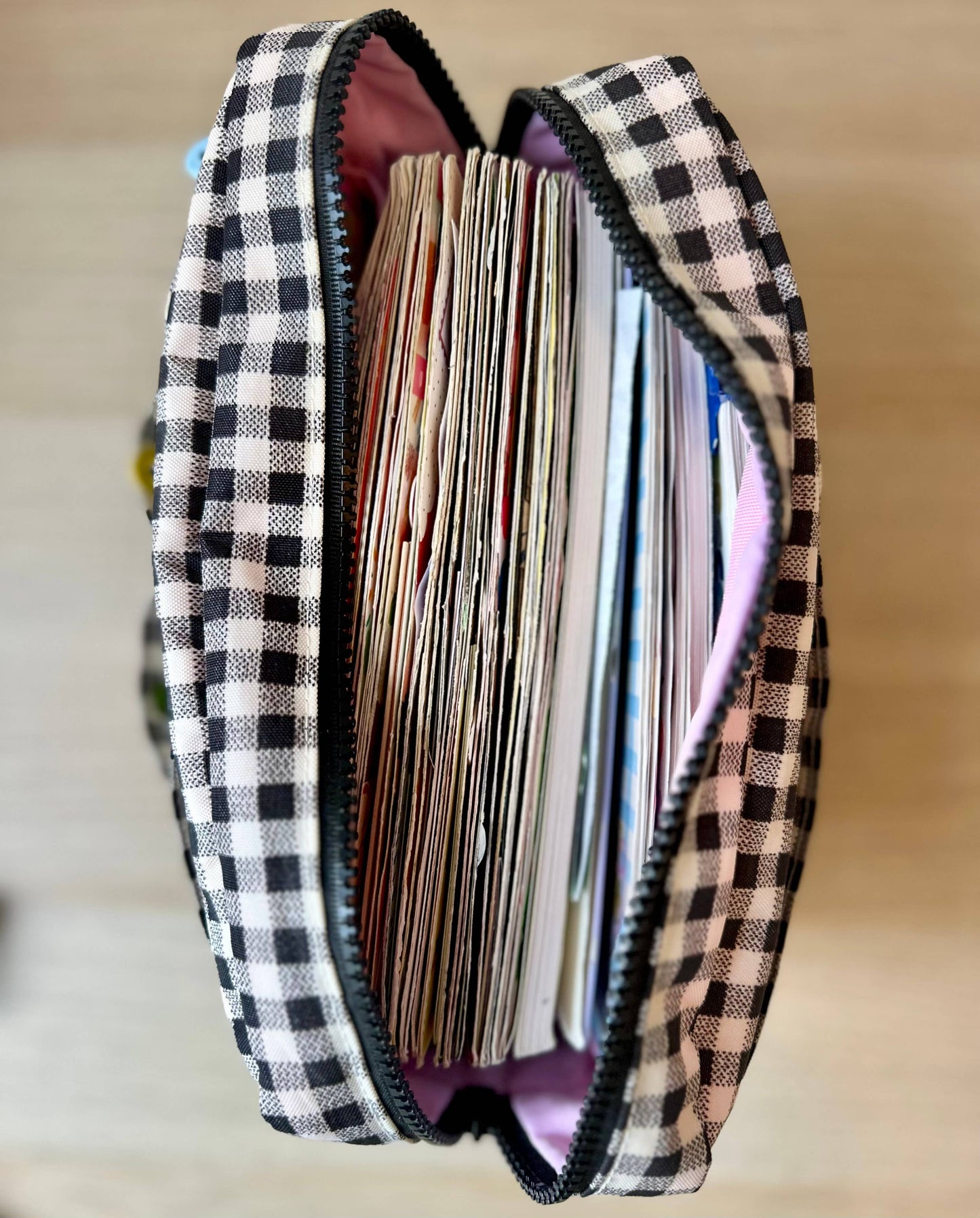 Gingham Journal Pouch