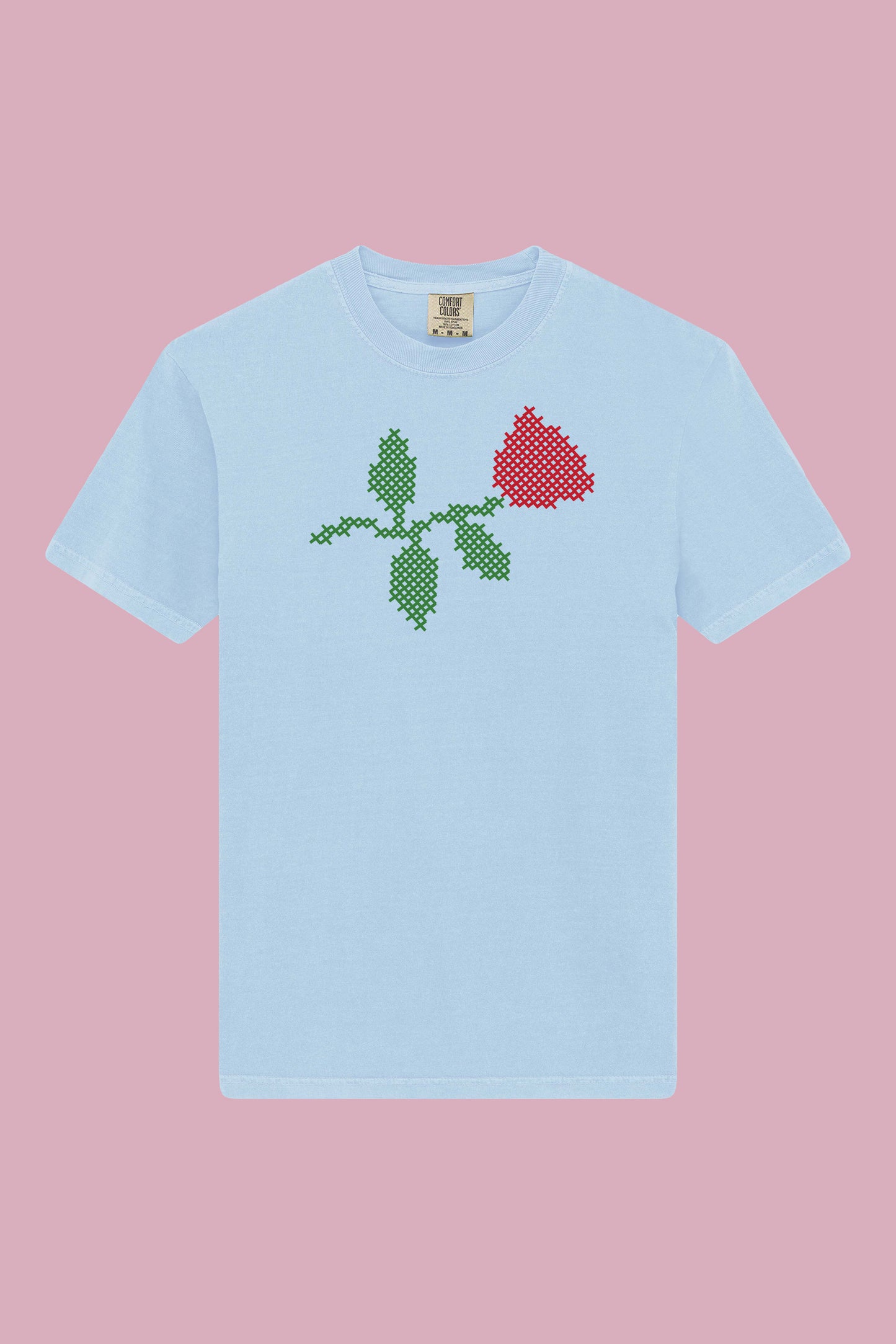 Martina's Roses Tee Baby Blue