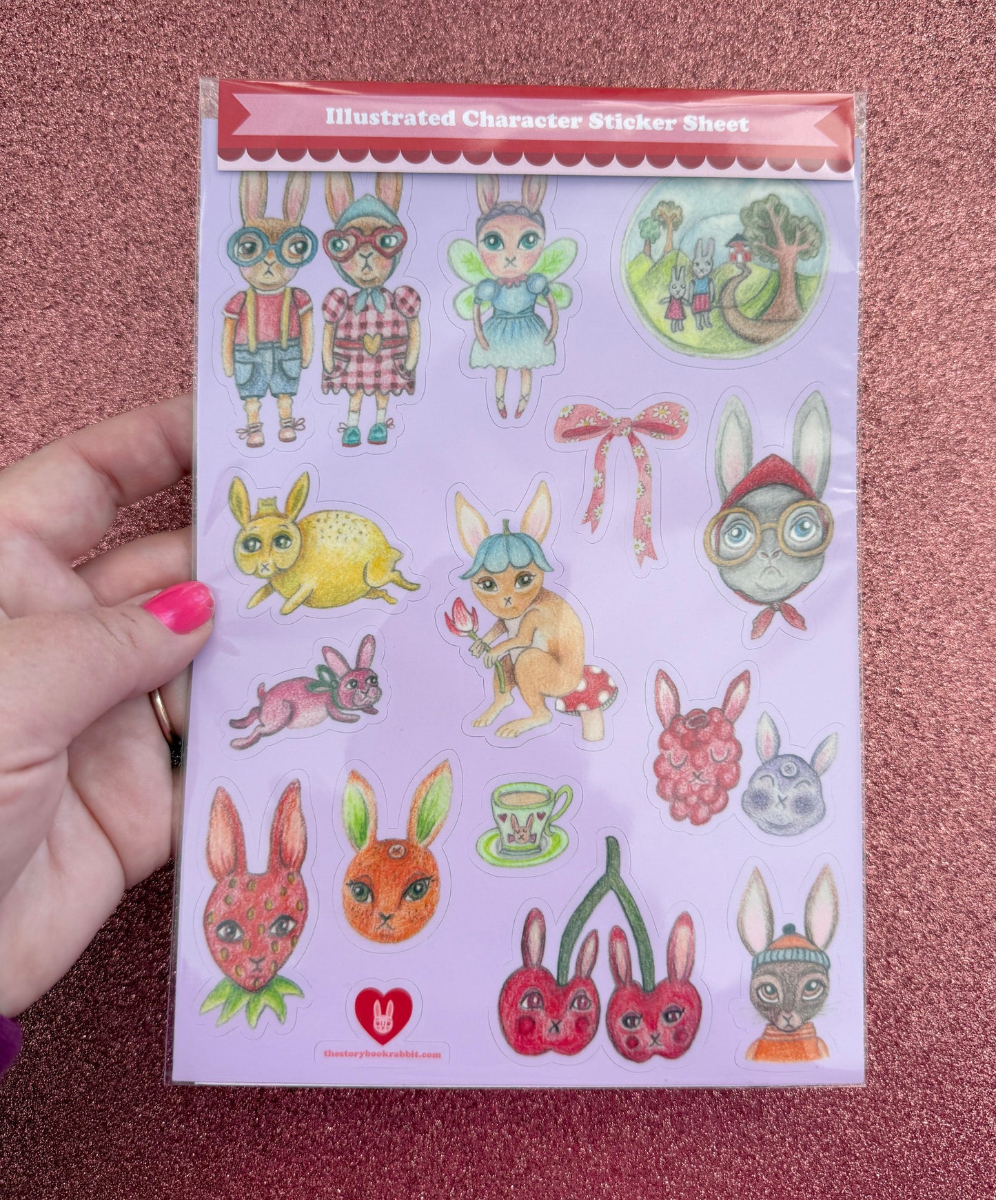 SBR Illustrated Large Sticker Sheet - Bunnies