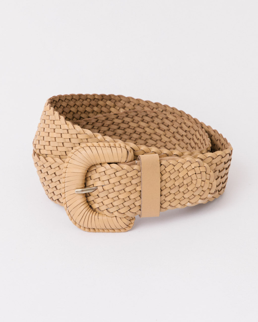 The Weave McQueen Belt Beige