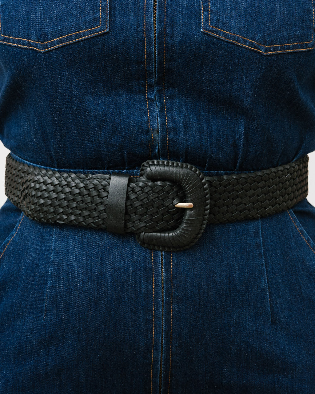 The Weave McQueen Belt Black