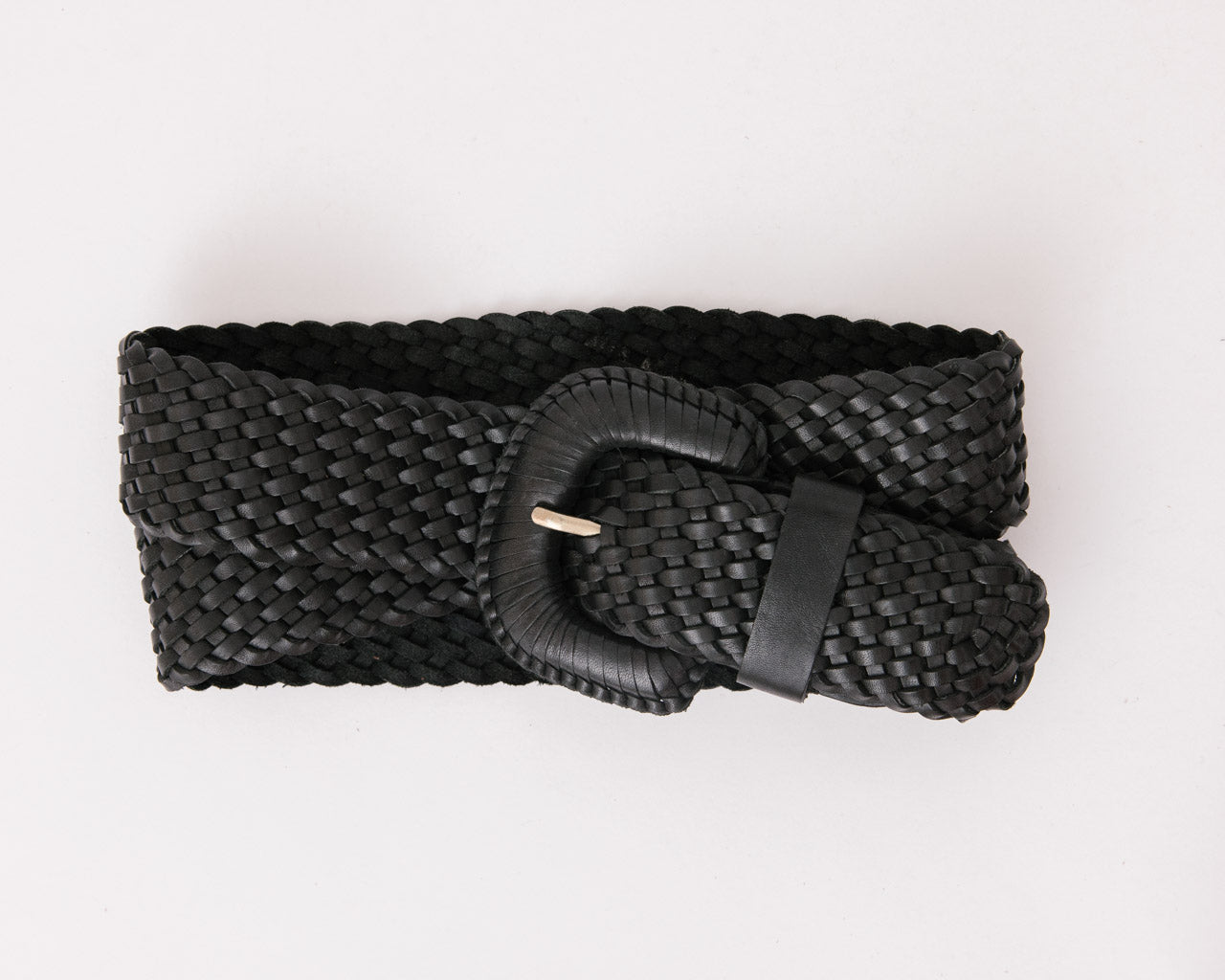 The Weave McQueen Belt Black